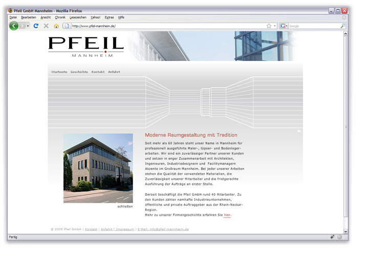 Rubrikseite Pfeil GmbH